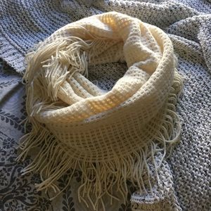 Oversized White Knit Scarf FREE